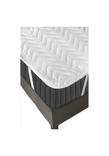 Altın Karma Kapitoneli Sıvı Geçirmez Alez 160x200 Cm Çift Kişilik Köşe Lastikli Beyaz