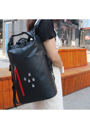 Moveevo 20-25l Sarı Su Geçirmez Çanta, 500d Pvc Malzeme, Yansıtıcı Şeritli, Kemerli Spor Çantası, Kamp Ve Outdoor Kullanıma Uygun Sarı