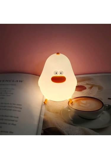 Suofeng Yumuşak Silikon Akıllı Uyku Lambası - 2600k Sıcak Beyaz Işık, 3w, 1200mah Pil, Yatak Odası Besleme Gece Lambası Beyaz