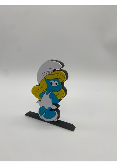 Şirine Masa Üstü Figürü, 3d Baskı, Mavi