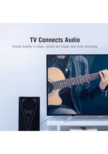 Geeroyoo Vention Yüksek Kaliteli Rca Koaksiyel Ses Kablosu, Spdıf Ve Coaxial Uyumlu, 1m Metal Kaplama