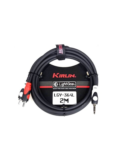 Kirlin Lgy364L2Mbk 3.5 Mm Trs - 2 X Rca Uç Kablo 2 Mt