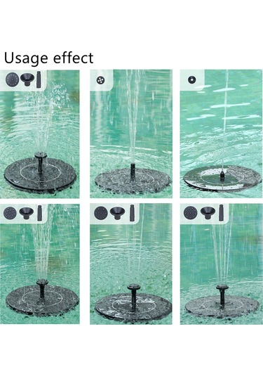Mufunye Garten İçin Tıkanıklık Önleyici Güneş Enerjili Fontain Pompa, Akış Kontrollü, 65cm Maksimum Sprinkler Yüksekliği