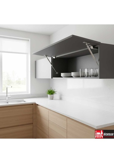 Imt Aksesuar 2 Adet Dolap Amortisörü Gazlı Piston Kapak Hidroliği 100n