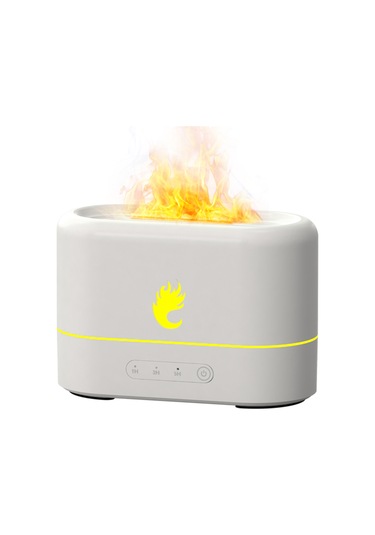 Mavi & Kırmızı Simülasyon Alev Nemlendirici 2 Parlaklık Işığı Sessiz Soğuk Sis Usb Hava Nemlendirici Aromaterapi Uçucu Yağ Difüzörü Ev Ofis Yatak Odası Bebek Odası