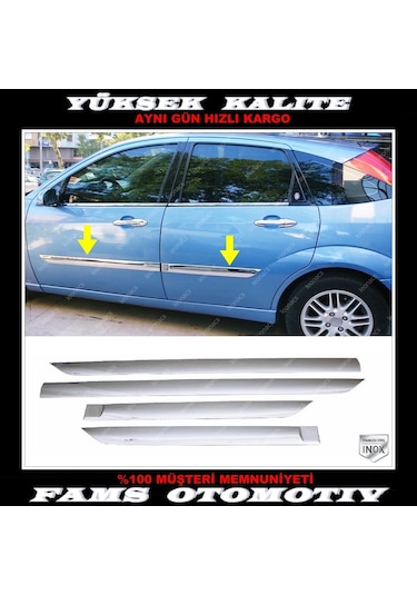 Ford Focus 1 Krom Yan Kapı Çıta 4 Kapı 1998-2005 P.çelik