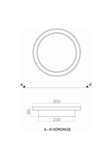 Triolux Led Avize Plafonyer Basıs TR2A001 Ø30 CM