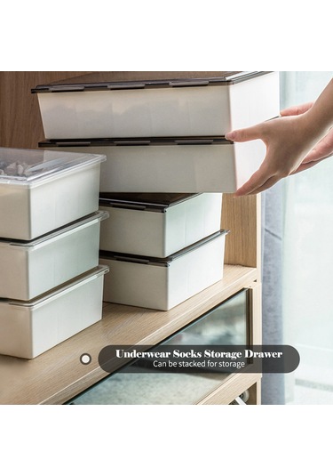 Hangfox 15 Bölmeli Camurlu Çekmeceli Çorap Altıçak Saklama Kutusu - Şeffaf Ps/pp Materyal, İzi Olmayan Yapıştırıcı İle Ev Ofis Depolama Gereci Şeffaf