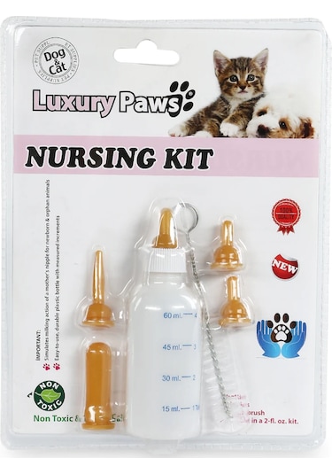 Luxury Paws Yavru Evcil Hayvan Biberon Seti 50 ML