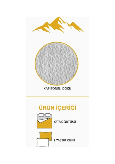 Parlak Kadife Kumaş Kapitoneli Çift Kişilik Yatak Örtüsü Seti 3 Parça Cky0069 Renkli