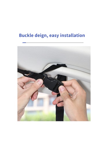 Gajeena Araç Tavanı İçin Ayarlanabilir Siyah Bagaj Saklama Filesi - Polyester Malzeme, Kolay Montaj Siyah