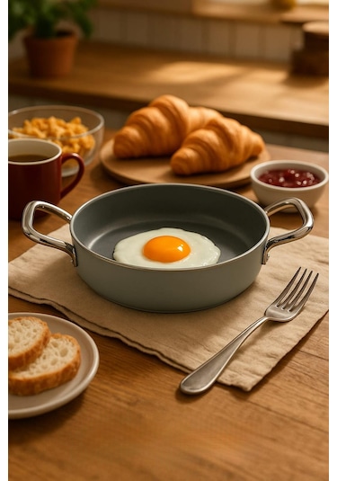 Sera Nova Yanmaz Yapışmaz Seramik Sahan 20 Cm Gri