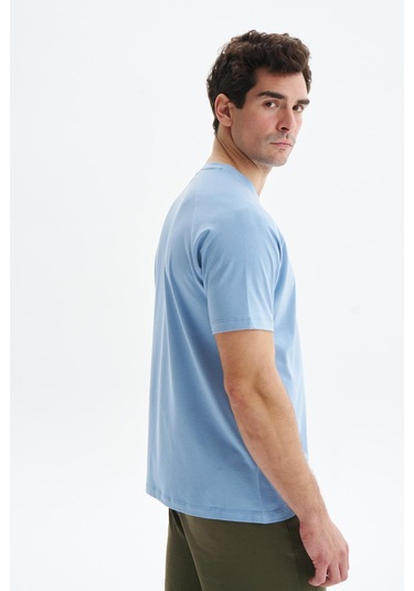 Arma Erkek Regular Fit Basic Reglan Kollu Süprem Bisiklet Yaka Tişört Y29344472202 Mavi