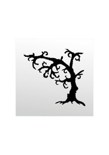 Folyo Sticker Kurumuş Ağaç 90 Cm Uzunluk Siyah