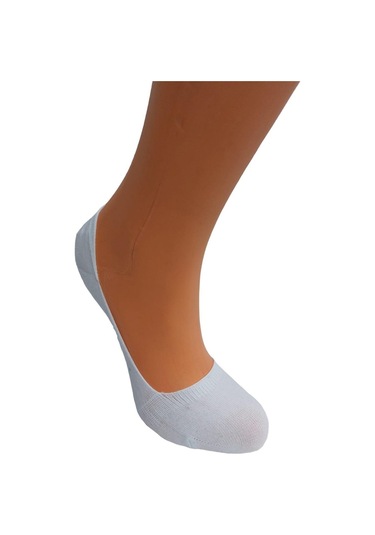 3'lü Kadın Pamuklu Babet Çorap-beyaz Beyaz