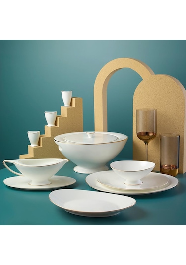 Jumbo Moon Gold 64 Parça 12 Kişilik   Yemek Takımı