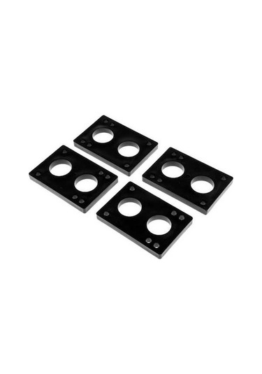 Pazly Suntek 4 Parça Kaykay Longboard Şok Pedleri Ve Yükseltici Set 8mm Siyah