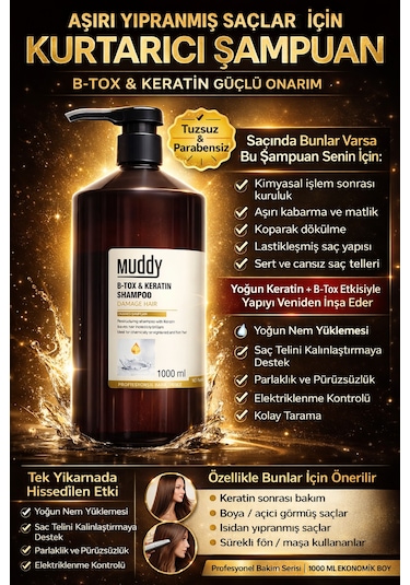 Muddy B-Tox & Keratin Shampoo 1 L