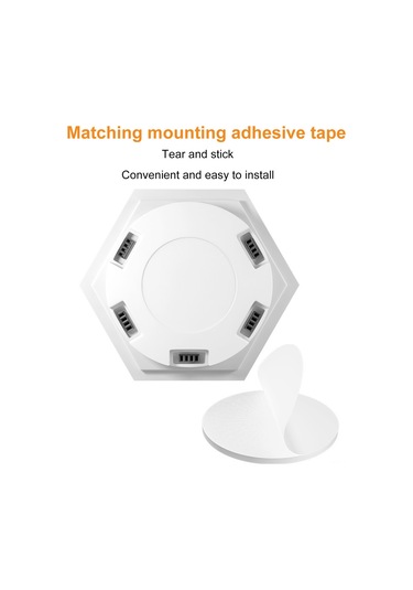 Yaozixa Oda Dekorasyonu Için Led Duvar Lambası - Üç Renkli Dokunmatik, Altıgen Honeycomb Desenli, Gece Aydınlatması Ve Odası Zenginleştirme Fonksiyonu Çok Renkli