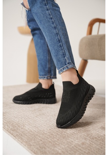 Marvin Günlük Ortopedik Kadın Sneaker Spor Ayakkabı Siyah