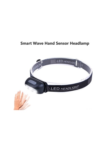 Vkemall Usb Şarjlı Akıllı Sensörlü Kafa Lambası, Dış Mekan Kullanıma Uygun, 350 Lümen, 90 Derece Ayarlanabilir, 3 Vites + Sos, Su Geçirmez Beyaz Beyaz