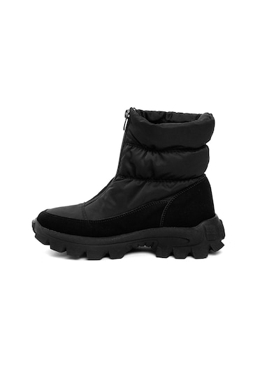 Benetton Bn-50107 Kadın Düz Bot Siyah-siyah Siyah