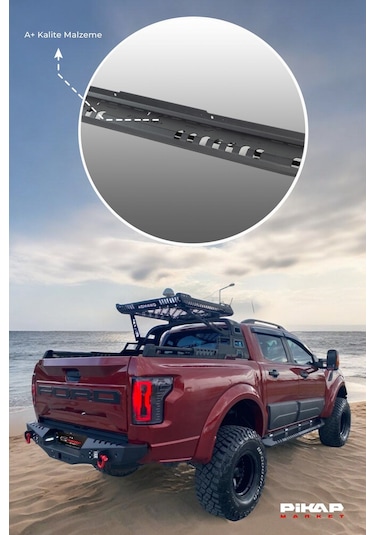 Mercedes Xclass Uyumlu Lazer Kesim Metal Yan Basamak - Düz Modeli