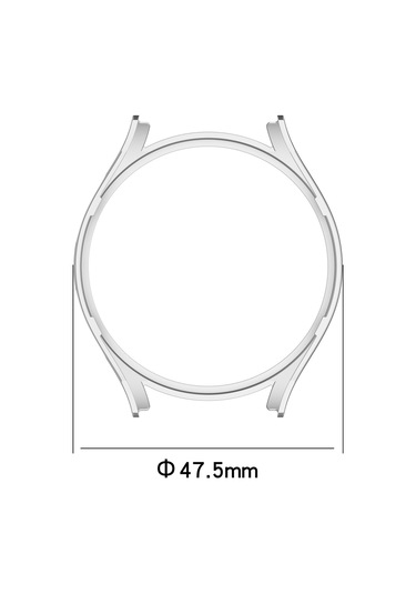 Sones Samsung Galaxy Uyumlu Watch5 Pro 45mm Yarım Kapsama Delikli Pc Koruyucu Kılıf İçin