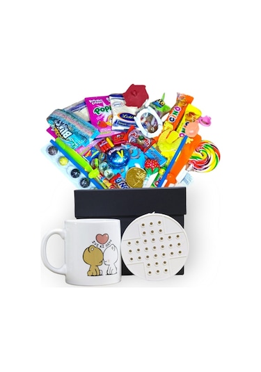 Geçmişin Büyüsüyle Dolu Özel Siyah Hediye Kutusu Ve İyi Ki Sen Yazılı Kupa Bardak