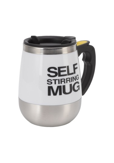 Geeroyoo Stainless Steel Otomatik Karıştırıcı Kupa - 400ml, Sessiz Teknoloji, Kahve/çay/protein İçin, Ev/ofis/seyahat Uygun, Siyah Pil Dahil Değil Siyah