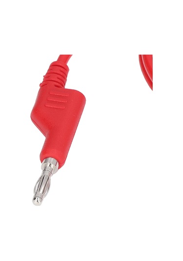 Ximistore9 J.70035-1 4mm Kırmızı Elektrik Test Kablosu: Mumuş Halka Tak Ve Timsaş Timsah Klipsli Esnek Kablo, 20a 3000v, Araç Akü Ve Projeler İçin