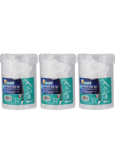 Ksmart Kürdanlı Diş İpi 3 x 40'lı