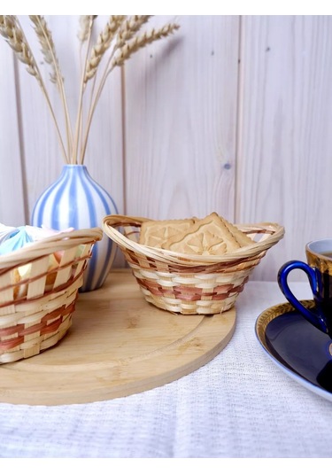 Nika&shop Örgü Sepeti 2'si 1 Arada 229989792 Kahverengi