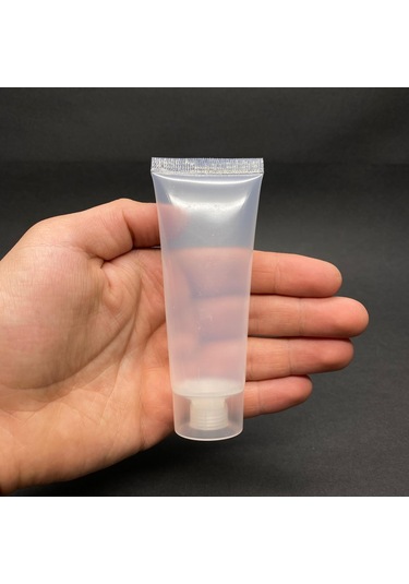 Şeffaf Boş Krem Tüpü 50ml , Vidalı Kapaklı Merhem Tüpü , Şeffaf Lipgloss Tüp 50 Ml X 3 Adet