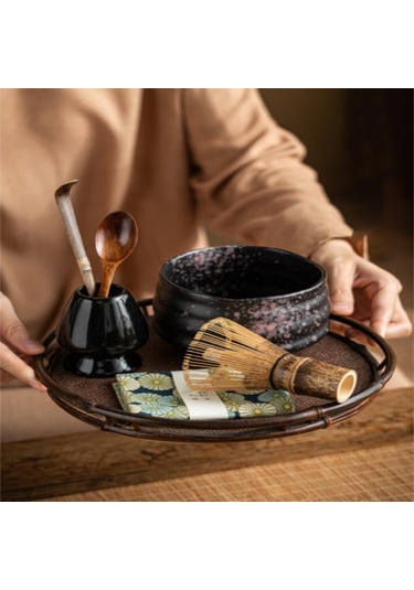 Honmex Seramik Matcha Seti - Çay Whisk, Çay Kaşığı Ve Elek İle Pürüzsüz Matcha Deneyimi Bej