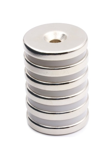 6 Adet 30Mm X 10-5Mm X 5Mm Havşa Delikli Güçlü Neodyum Miknatis