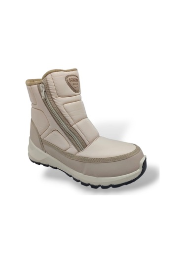 Scooter 7449 Kadın Krem Fermuarlı Su Geçirmez Watertight Kar Botu Krem