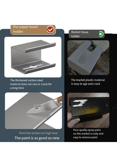 Tongxida Bosphorusboutique Zımbasız Tuvalet Telefonu Sonesi, Kağıt Havlu Depolama Cep Banyo Rafı, 2'li Set Diğer