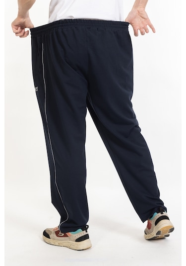 Büyük Beden Erkek Eşofman Altı Cepli Fermuarlı Blr-08- 1023 Lacivert