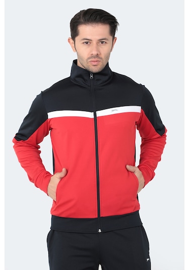 Slazenger Ramos Erkek Fermuarlı Dik Yaka Cepli Lacivert Eşofman Takımı Lacivert