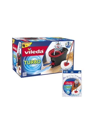 Vileda Turbo Pedallı Temizlik Seti + Yedek Mop