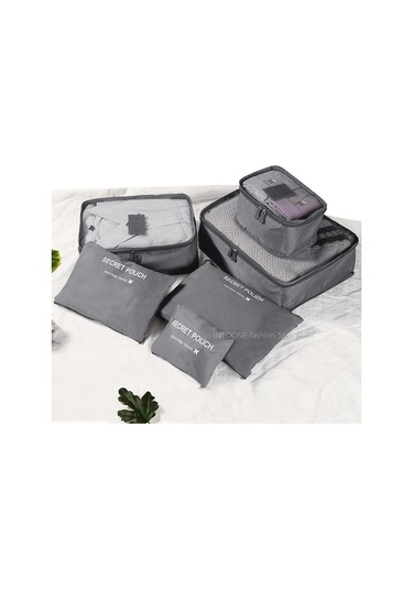 Pembe 6 Adet Set Seyahat Bavul Organizatör Çanta Bagaj Ambalaj Küpleri Seyahat Organizatör Depolama Ayakkabı Elbise Bagaj Organizatör Çanta Pembe