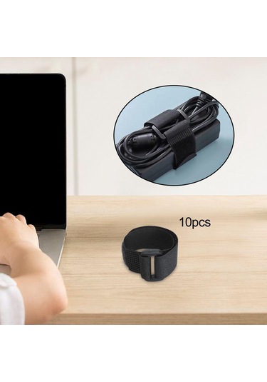 Homyl 10x Yeniden Kullanılabilir Kablo Bağları Tel 2cmx30cm