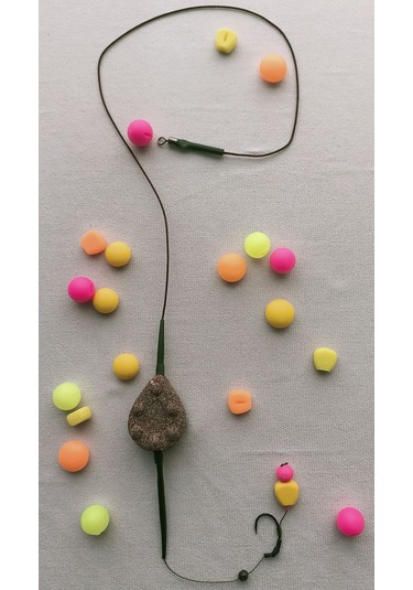 Gezer Inline Kurşunlu Sazan Takımı Çift Renk Pop Up'lı