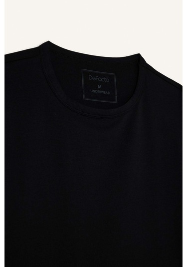 Defacto Slim Fit Dar Kesim Bisiklet Yaka Üst L4885az25aubk27 Siyah