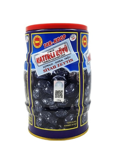 Gemlik Katırlı Köyü Tar- Koop Sofralık Siyah Zeytin 1 KG