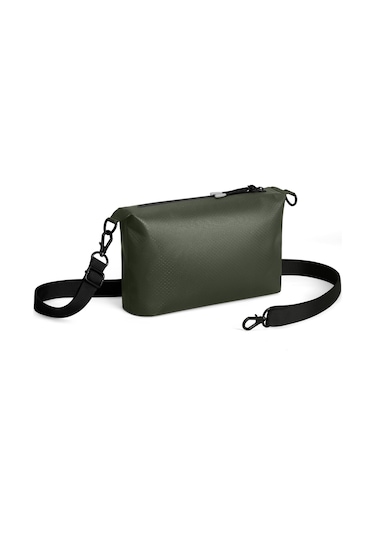 Gaston Luga Lightweight Duoseal Crossbody Omuz Çantası- Olive Yeşil