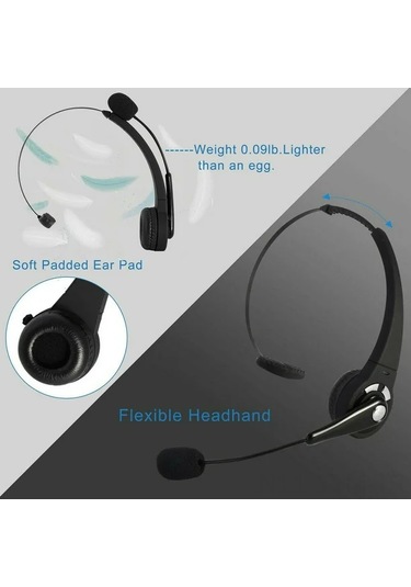 Geeksen Kulaküstü Kablosuz Gürültü Engelleme Bluetooth Kulaklık - 17 Saat Kullanim Süresi, Net Konusma, Hafif Tasarım, 10 Metre Bağlantı Mesafesi