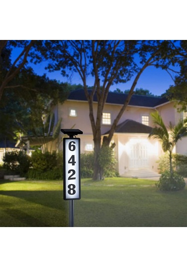 Güneş Enerjili Ev Numarası Işık Ev Adresi Dijital Aydınlatmalı