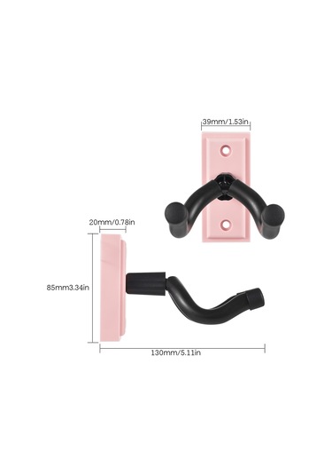 Ranyeek Pembe Gitar Duvar Asma Aleti - Ukulele, Mandolin Ve Gitar İçin Uygun - Abs+metal+silikon Malzeme Pembe